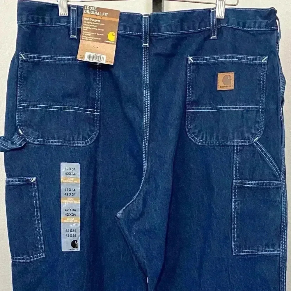 New Carhartt Original Work Dungarees B13 Loose Fit Dead Stock Utility 42 x 34 - Picture 5 of 11